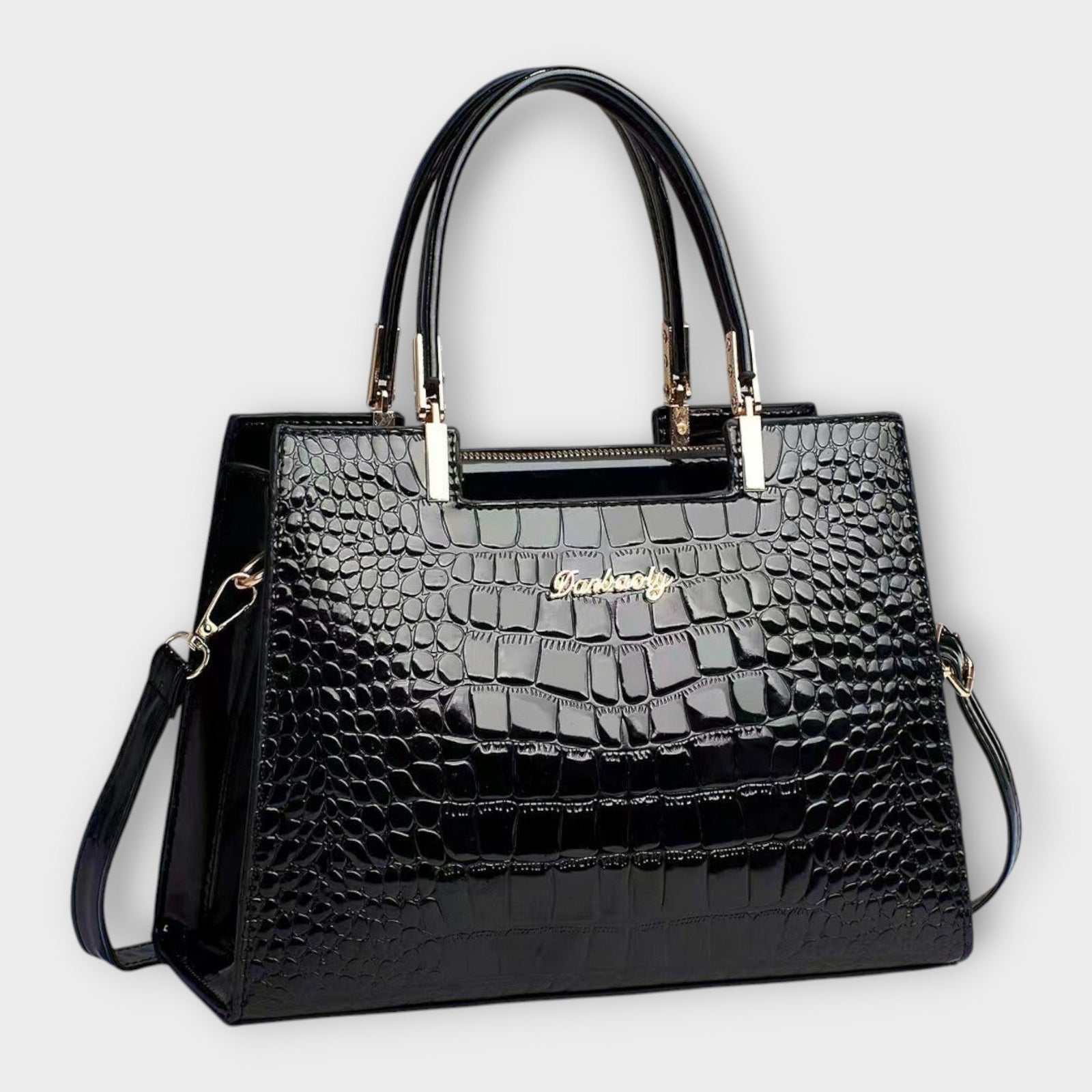 Maison Verdelle - Shiny Crocodile Skin Pattern Handbag