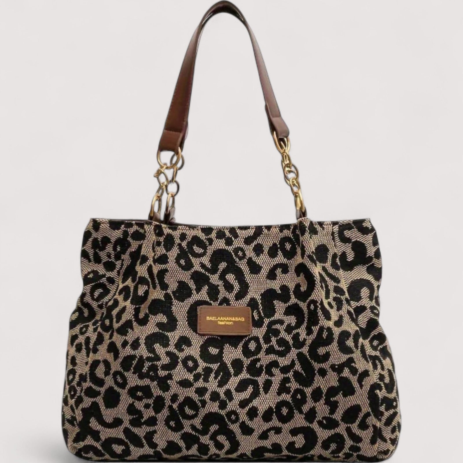 Lévrier – Leopard Canvas Shopping Bag
