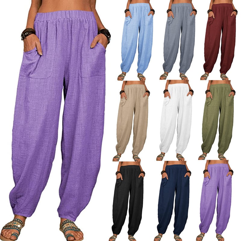 ELVIANE | CASUAL COTTON-LINEN HAREM PANTS