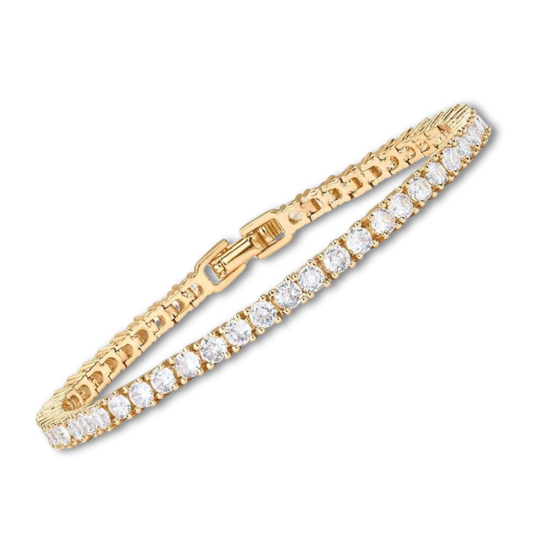 MOISSANITE GOLD TENNIS BRACELET
