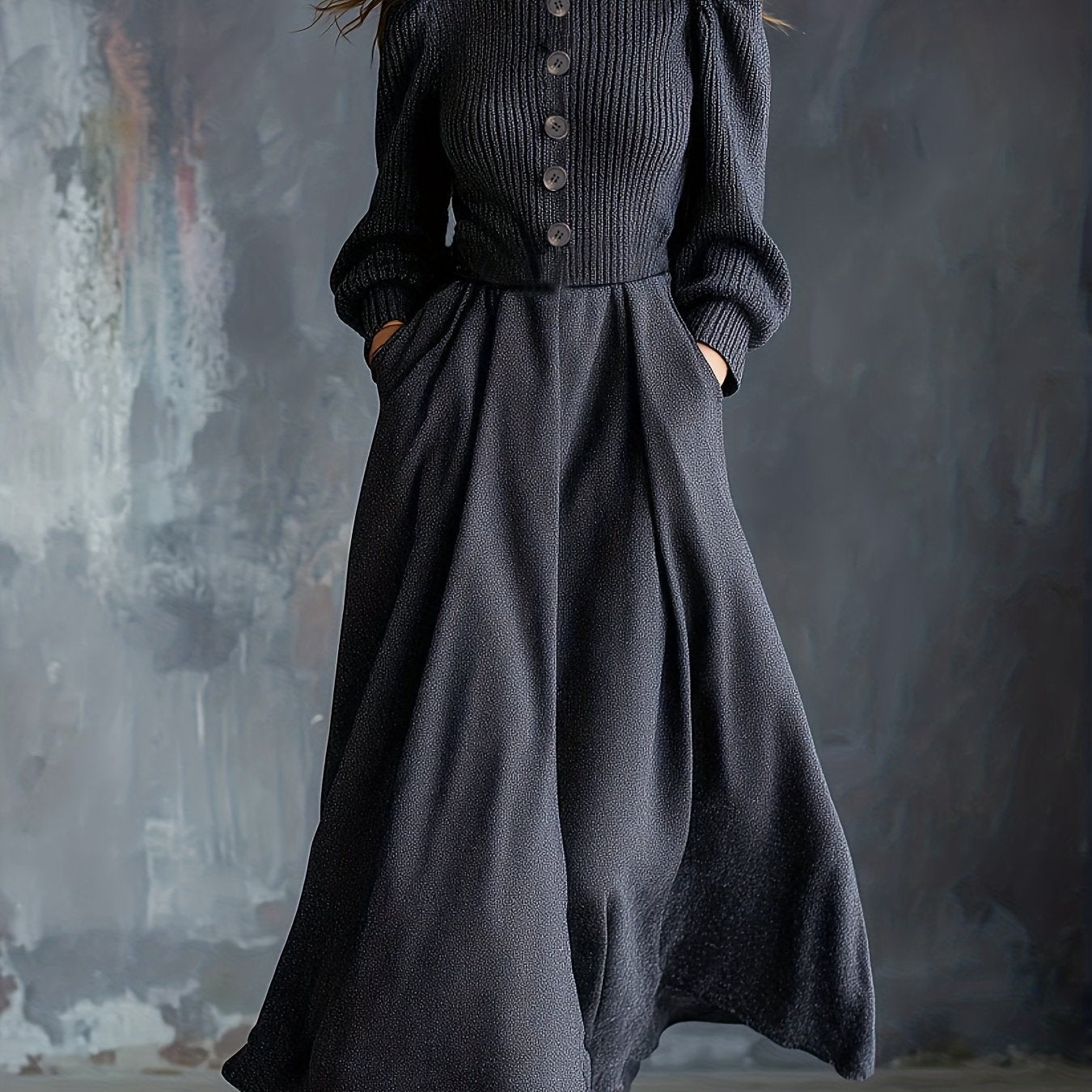 NOEL | VINTAGE WINTER DRESS WITH POCKETS