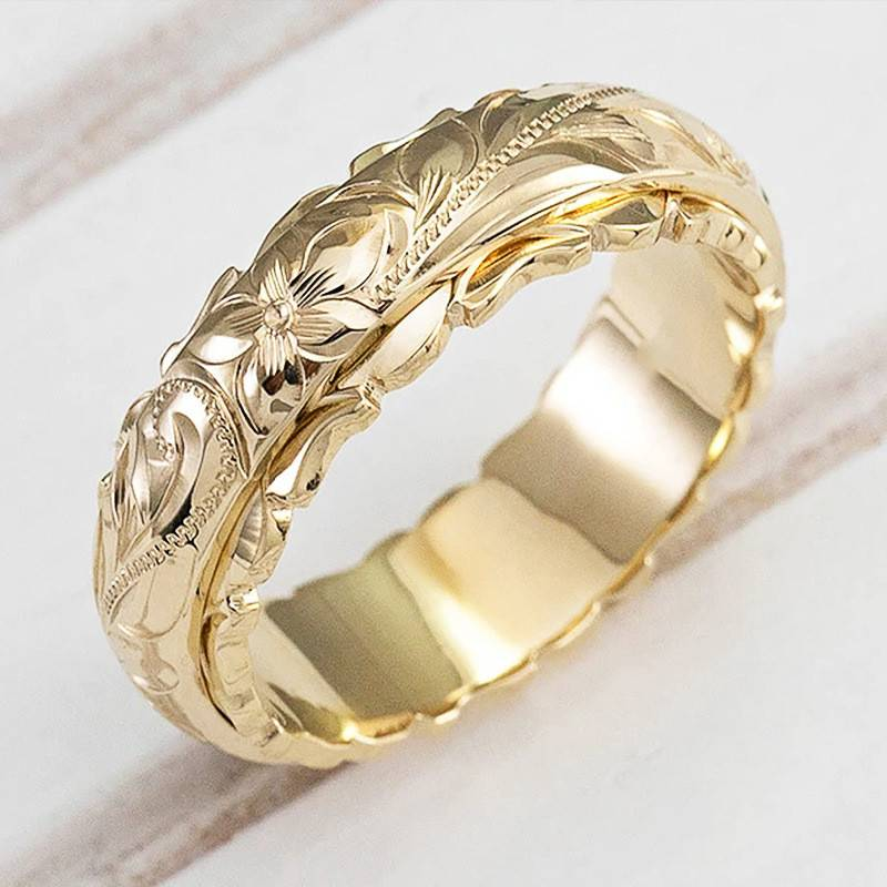 GOLD FLOWER RING