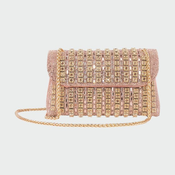 Laviera - Chic Chain Colored Diamond Shoulder Bag