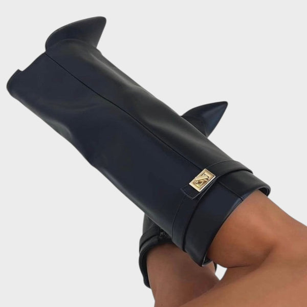NORA – ELEGANT MID-HEEL KNEE-HIGH BOOTS
