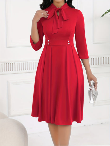 OLIVIA TIE-WAIST MIDI DRESS