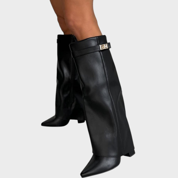 NORA – ELEGANT MID-HEEL KNEE-HIGH BOOTS