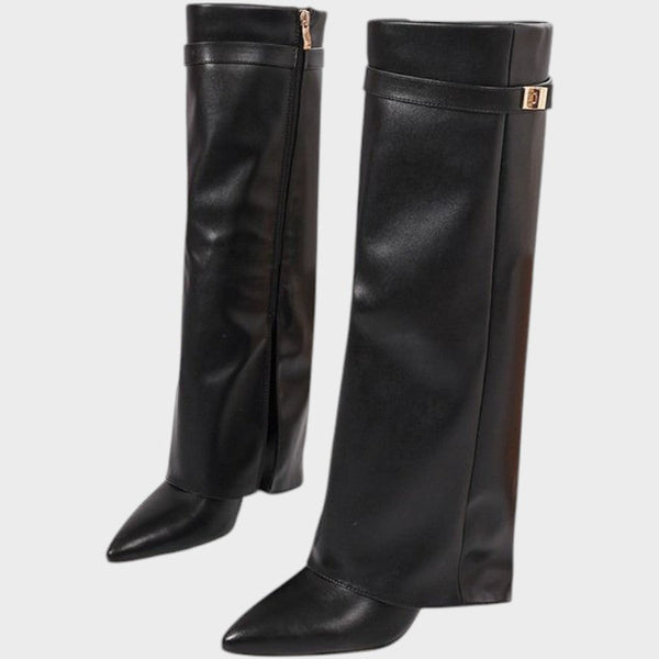 NORA – ELEGANT MID-HEEL KNEE-HIGH BOOTS