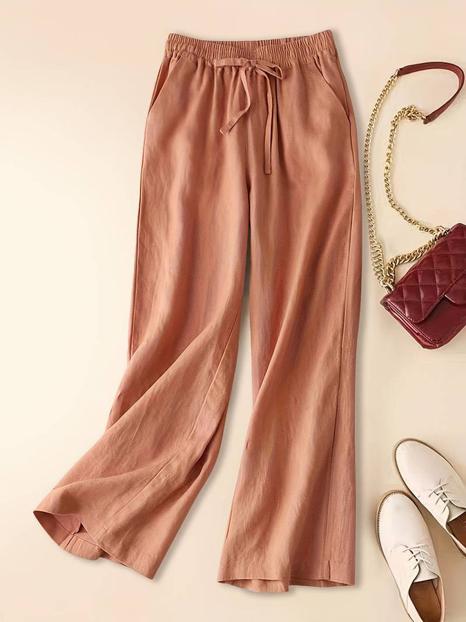 IMARA | WIDE-LEG DRAWSTRING TROUSERS
