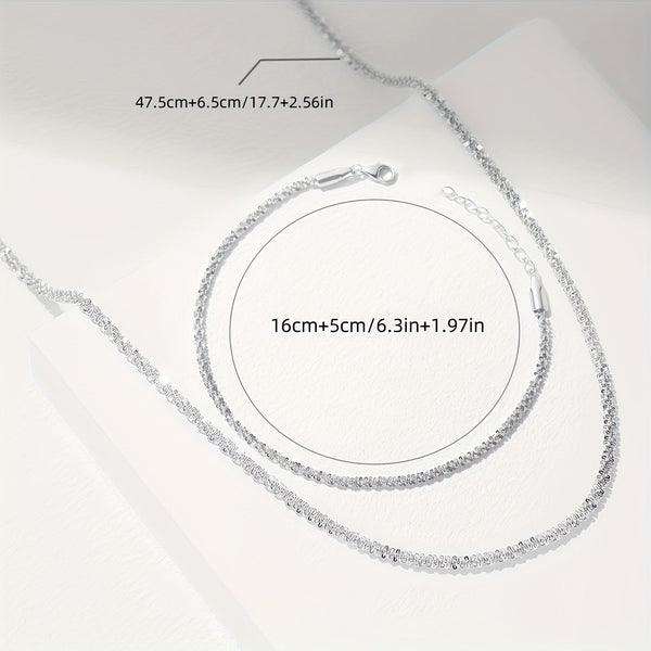 MINIMALIST SHIMMER NECKLACE & BRACELET SET