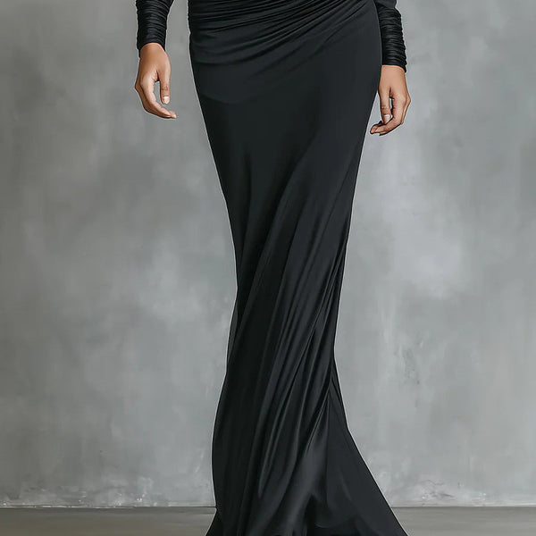 IMME | SATIN RUCHED MERMAID DRESS