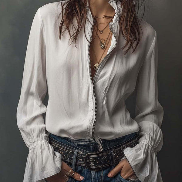 Erica | Long Vintage Velvet Jacket with Embroidery