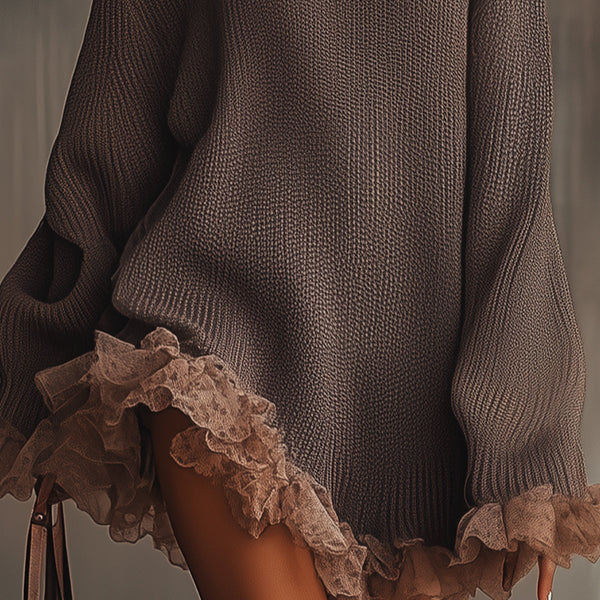 Nina | Ruffled Knit Dress