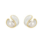 OPAL & PEARL GOLD DROP EARRINGS