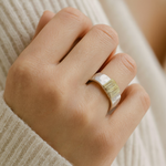 Emilia – Anello vintage in oro e argento