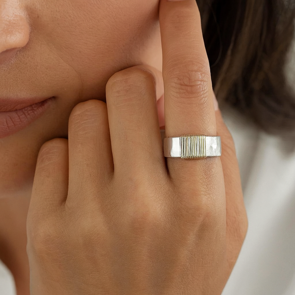 Emilia – Anello vintage in oro e argento