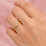 Kerstin – Anello cavo dorato chiaro