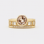 Colette – Set of Gold Rings with Crystal