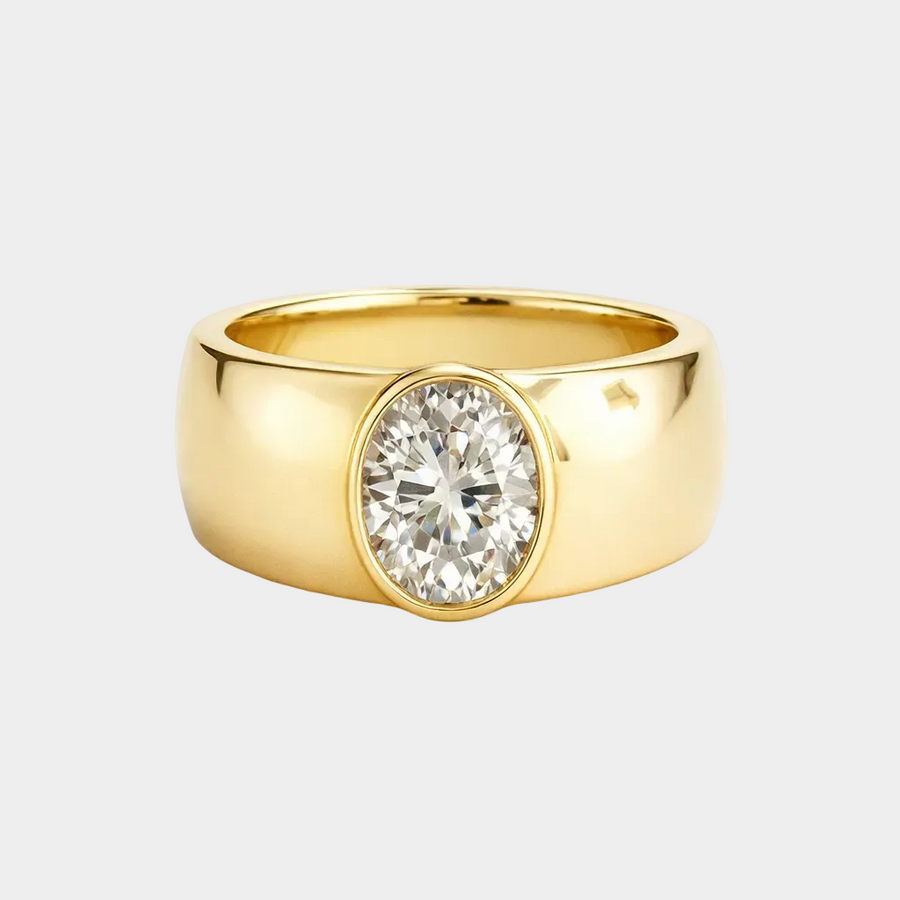 Anello vintage in oro con zircone incastonato