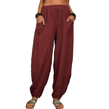 ELVIANE | CASUAL COTTON-LINEN HAREM PANTS