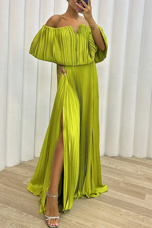 ARABELLA | ELEGANT PLEATED MAXI DRESS