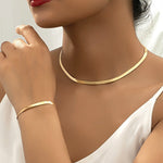 VINTAGE SNAKE CHAIN NECKLACE SET