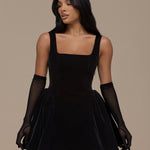 LUCKY | MINI BLACK VELVET DRESS