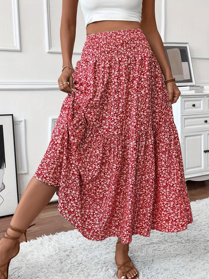 TAHLIA | TIERED FLORAL MAXI SKIRT