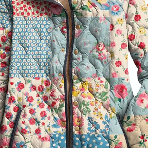 MILLICENT | RETRO BLOSSOM QUILTED JACKET