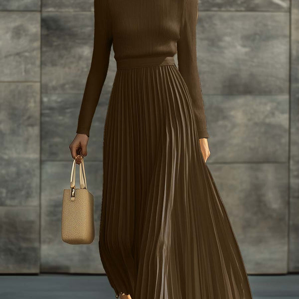 CHARLOTTE | CASUAL KNITTED SATIN DRESS