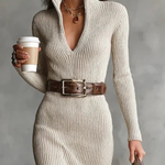 AMMINA™ | RIBBED KNIT WINTER DRESS