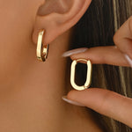 Alina – Orecchini eleganti geometrici a cerchio