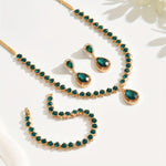 ELEGANT GEOMETRIC CRYSTAL JEWELRY SET