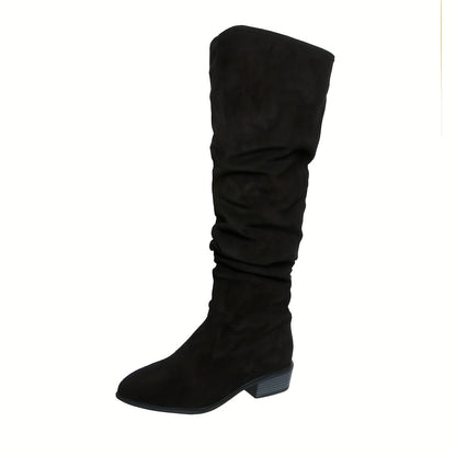 IONE | FASHIONABLE OVER-THE-KNEE BOOTS WITH STACKED HEEL