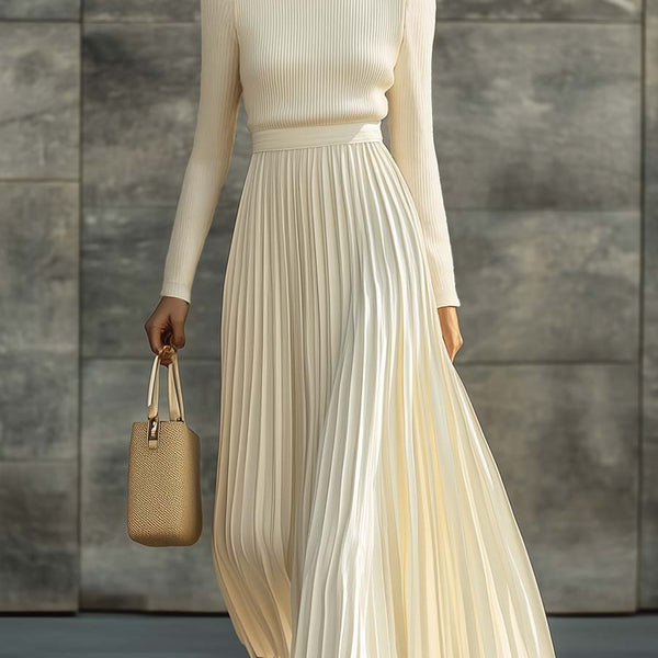 CHARLOTTE | CASUAL KNITTED SATIN DRESS