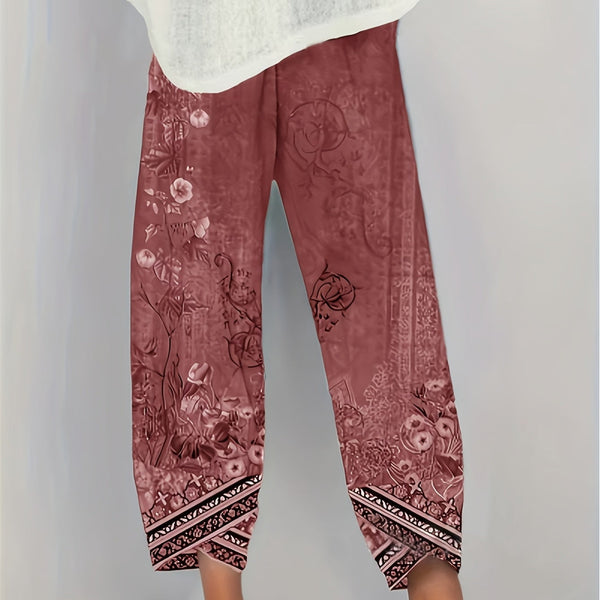 BRIELLE | BOTANICAL WIDE-LEG TROUSERS