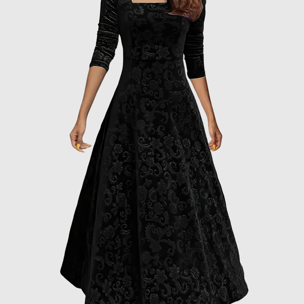 VESPERA | GRACEFUL FLORAL MIDI DRESS