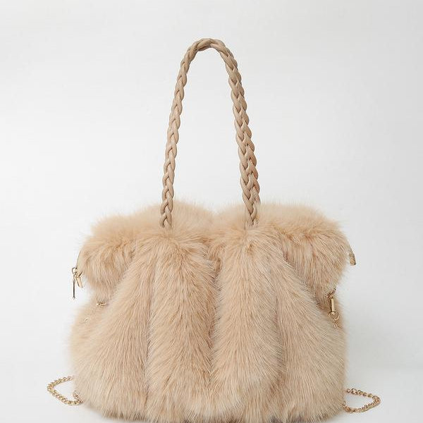 Charlotte - Versatile Plush Velvet Shoulder Tote Bag