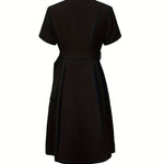 CELINA BLOOM | ELEGANT BLACK A-LINE DRESS