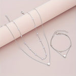 LAYERED HEART & PEARL JEWELRY SET