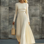 CHARLOTTE | CASUAL KNITTED SATIN DRESS