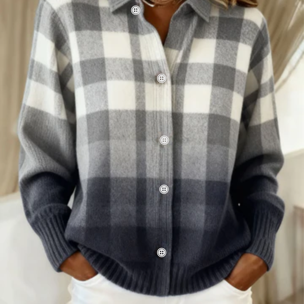 MARIELLE™ - CHECKED HOODIE BLOUSE