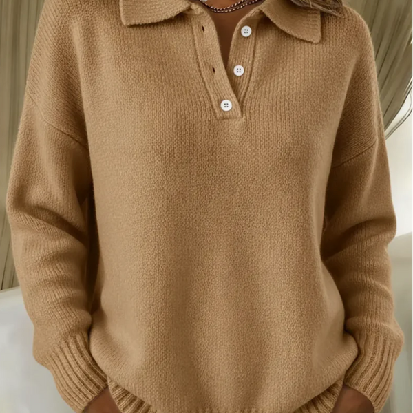 HAYDEN | SOFT KNIT POLO SWEATER