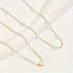 LAYERED HEART & PEARL JEWELRY SET