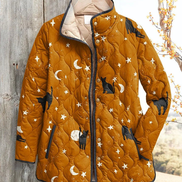 HATTIE | BLACK CAT CHARM QUILTED JACKET