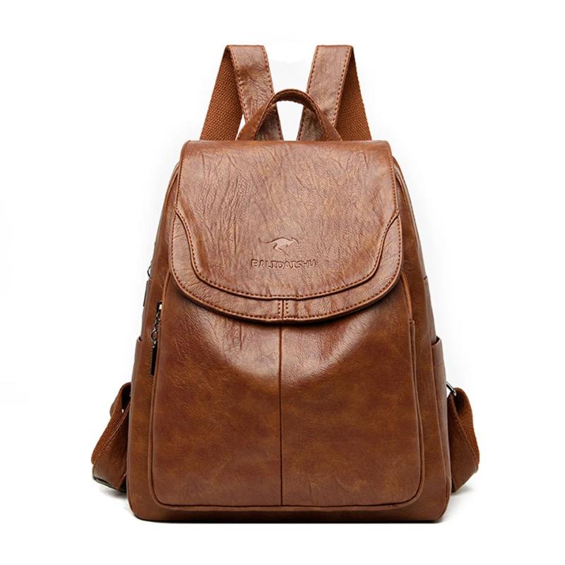 PHOEBE | SECURE LEATHER BACKPACK