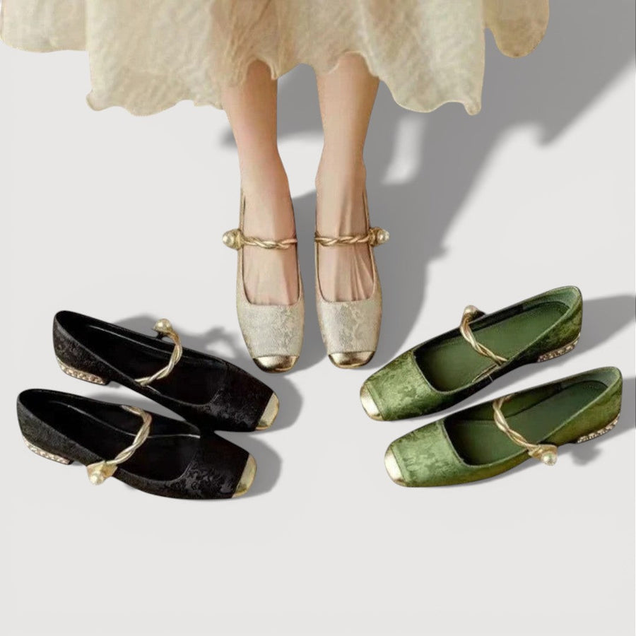 ESTELLE – ORTHOPEDIC MARY JANE LOW HEELS