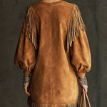 SAVANNA | WESTERN STYLE MAXI DRESS WITH BELL SLEEVES