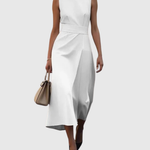 CLARIMOND | ELEGANT ROUND NECK DRESS