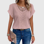 LUCINDA | LACE SHORT SLEEVE TOP