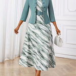 AMELIE LANE | PRINTED BELTED TWO-PIECE SET